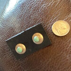 Earrings Native American Sterling Turquoise pierced